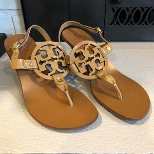 Tory Burch Miller Heeled Sandals Tan
